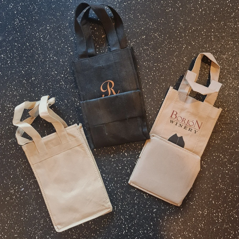California Winery Tote Bags set of 3 Great for Picnics Travel Gift-Giving EUC